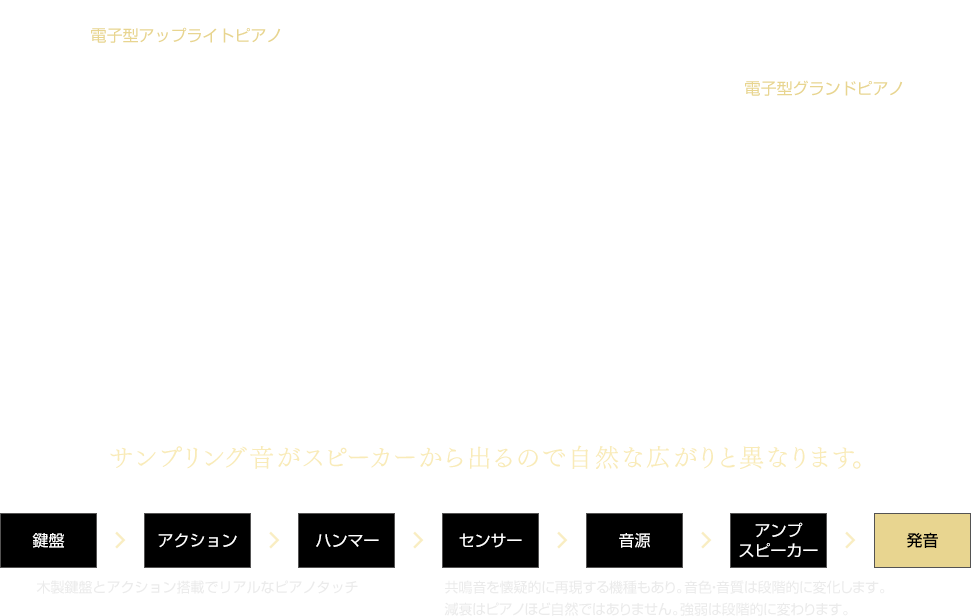 図：ハイブリッドピアノの特徴